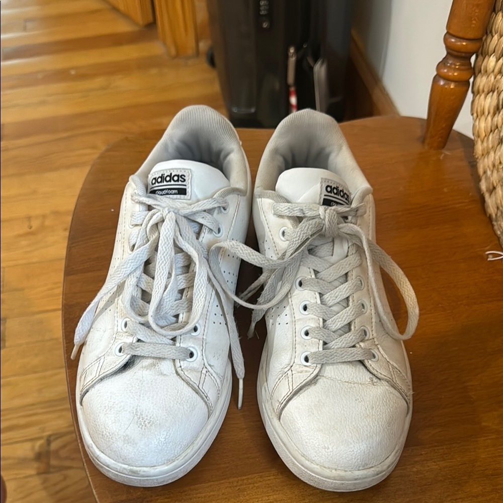 Adidas Classic White Lace-Up Sneakers